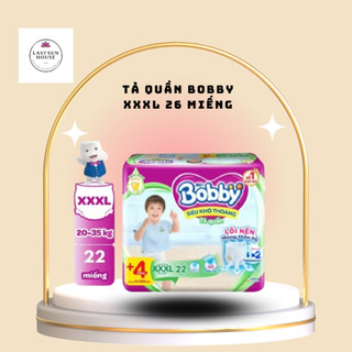 [TẶNG 4 MIẾNG]Tã quần Bobby size XXXL 22 miếng Tặng 4 miếng tổng 26miếng cho bé 20-35kg mẫu mới