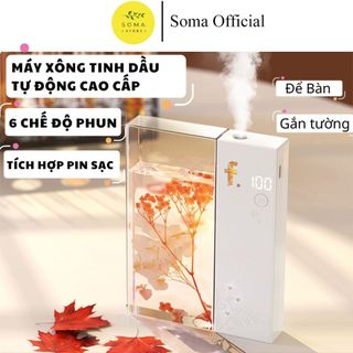 Máy xịt thơm phòng tự động varomas máy xông tinh dầu khuếch tán hương thơm phòng ngủ pin sạc kèm tinh dầu nước hoa kt95