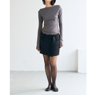 [BEING.ATELIER] Áo body cổ đồ tay dài Long Sleeved Top