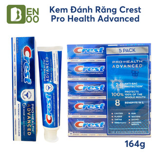  Kem đánh răng Crest Pro Health Advanced 164g KĐR bảo về răng miệng hiệu quả trắng sáng