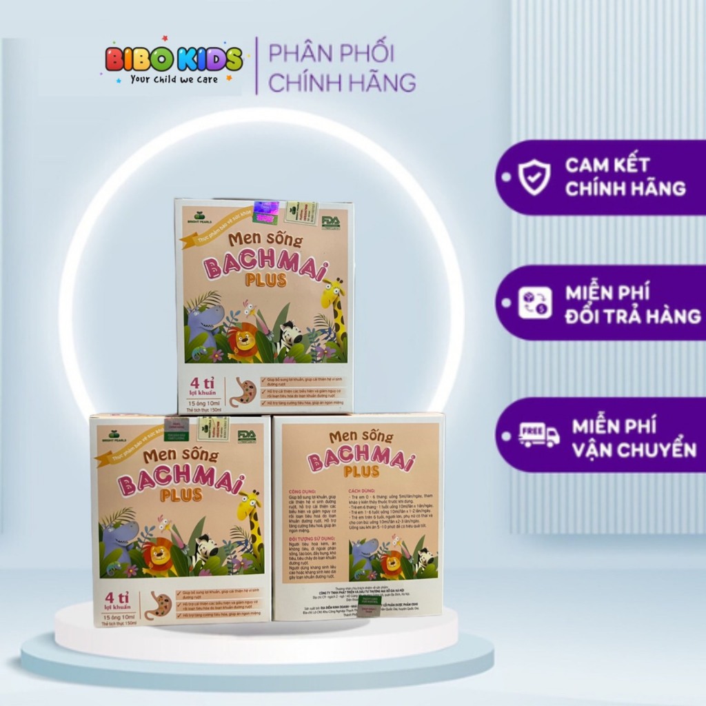 Men sống Bạch Mai Plus (15 ống*10ml)