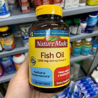 Viên uống dầu cá nature made fish oil 1200mg - eds hàng mỹ