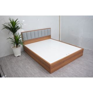   Giường ngủ MDF cao cấp, đầu giường bọc nệm, chống mối mọt, cong vênh, bảo hành 5 năm