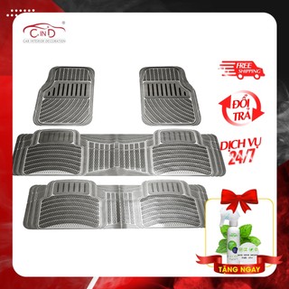 [Tặng Khử Mùi Xe] Bộ Thảm Lót Sàn Ô Tô PACKY PODA 6168 Màu Đen 7 Chỗ - Nhập Khẩu Chính Hãng