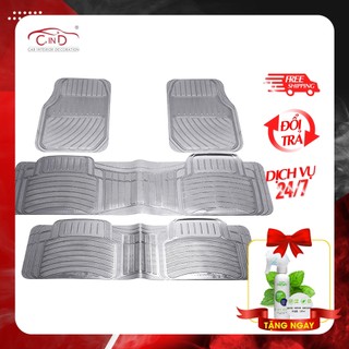 [Tặng Khử Mùi Xe] Bộ Thảm Lót Sàn Ô Tô PACKY PODA 6168 Màu Xám 7 Chỗ - Nhập Khẩu Chính Hãng