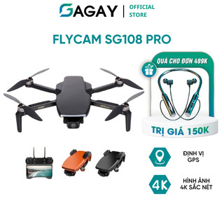 Flycam Sg108 pro camera kép 4k, flycam động cơ không chổi than định vị gps, dung lượng pin 30 phút gagay