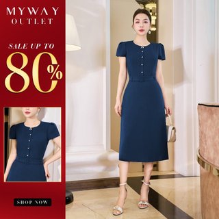 Set Áo Sơ Mi Và Chân Váy Chữ A MY WAY Kèm Đai Cao Cấp 2MAB0160 - 2MCAB220 - XA0
