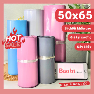 [100 túi] Túi gói hàng niêm phong 50x65 - Túi đóng hàng dán miệng [Bảo Mật] - baobi24.com