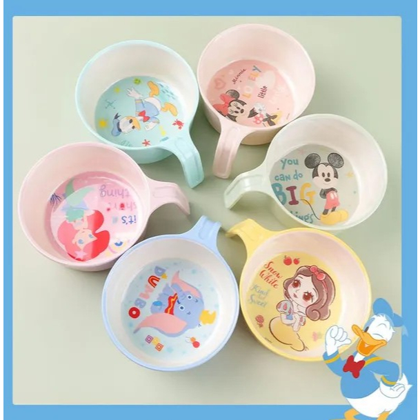 TÔ TAY CẦM 2 MÀU MELAMINE DISNEY CHO BÉ