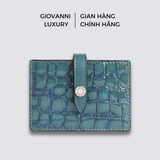 Ví Đựng Card GIO GIO Da Dê Dập Vân Cá Sấu Thương Hiệu GIOVANNI Nhỏ Gọn DD002-2