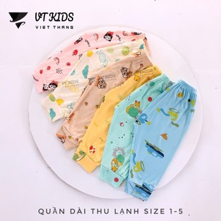 Quần dài thun lạnh petit HỌA TIẾT mềm mại cho bé 3-13kg Q04