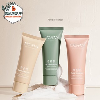 Sữa rửa mặt kiềm dầu exgyan 60g hương thơm mát dịu nhẹ, sữa rửa mặt sáng da 3 mùi loại bỏ bụi bẩn