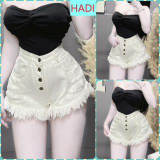 [SOGE1084] QUẦN SHORT JEAN ĐÙI NỮ LƯNG CAO RÁCH CÀO ĐÙI 4 NÚT LAI TUA MÀU TRẮNG CÁ TÍNH SIÊU XỊN SÒ CỰC HOT HIT