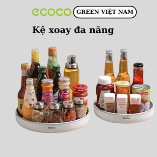Kệ Xoay Đa Năng ECOCO E2021- Kệ Đựng Đồ Mỹ Phẩm, Gia Vị Nhà Bếp Tiết Kiệm Không Gian