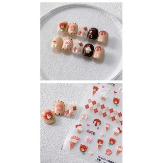 Sticker lụa 5D, sticker nổi dán trang trí móng HK NAIL ACCESSORIES (Tổng hợp nhiều mẫu)