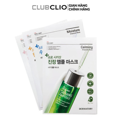 Mặt Nạ Cấp Ẩm, Hỗ Trợ Dưỡng Sáng Da Dermatory Pro Ampoule Mask 34g