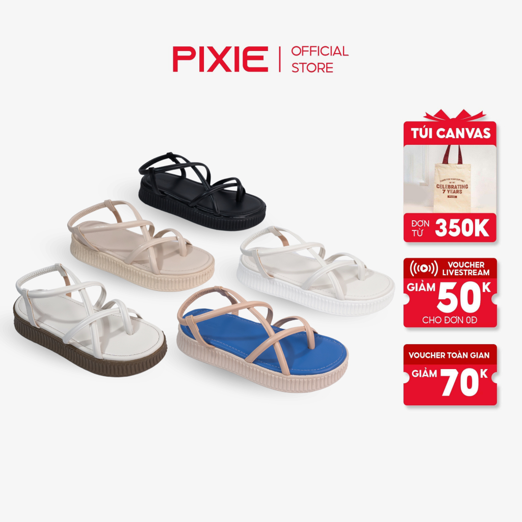 Giày Sandal Đế Bánh Mì Xỏ Ngón Pixie H310