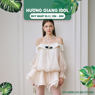  DARLING.ISM - Set áo kiểu bí tay phồng và chân váy xoè Mira Set vải lụa ánh kim