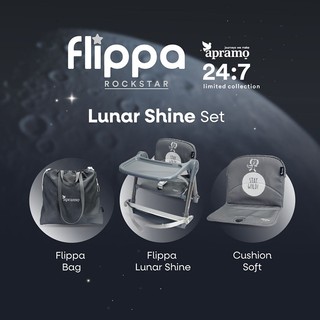 Ghế ăn dặm cho bé gấp gọn siêu nhẹ Apramo Flippa Rockstar Dining Booster cho bé từ 6-36 tháng
