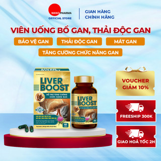 Hộp 60 Viên Uống Bổ Gan LIVER BOOST giải độc Gan, mát Gan, tăng cường chức năng Gan - Chính Hãng