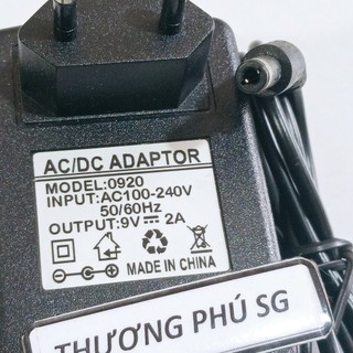 Adapter DC 9V - 2A  / Đầu cắm 5.5mm x 2.1mm