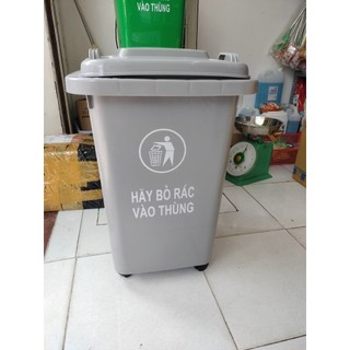 Thùng rác công nghiệp 60 lít - Có bánh xe - Đủ màu