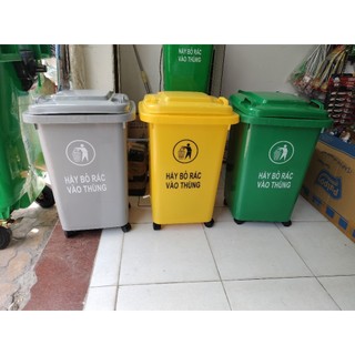 Thùng rác 60 lít - đủ màu