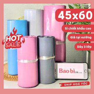 [100 túi] Túi đóng gói niêm phong 45x60 - Túi gói hàng tự dính  [Siêu Dính Chắc] - baobi24.com