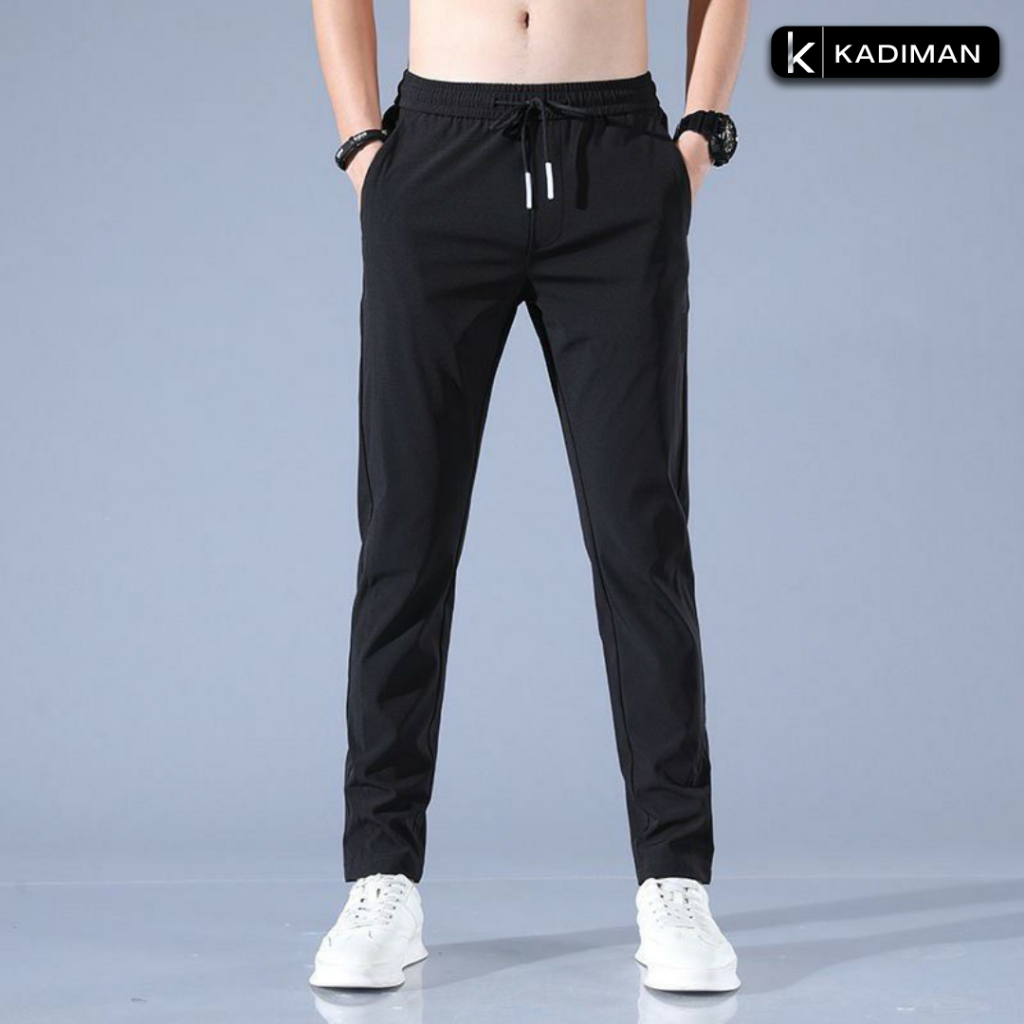 Quần Dài Nam Thể Thao Màu Trơn Ống Suông Nhẹ Chất Kaki Đẹp Nhiều Màu Mềm Mịn Co Giãn Tốt, Dễ Phối Đồ KADIMAN QD07