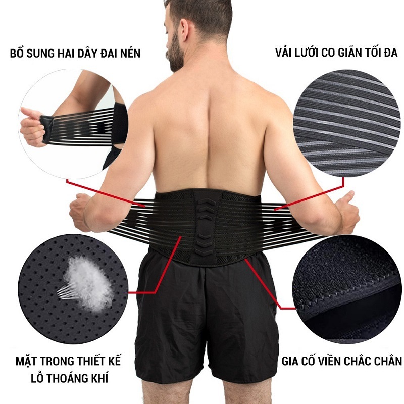 Đai Lưng Cột Sống DL01 Chống Thoát Vị Đĩa Đệm - Giảm Đau Lưng Cột Sống