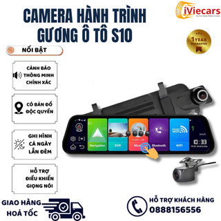 Camera hành trình ô tô S10 VietmapS2 bản quyền vĩnh viễn Độ phân giải FullHD có bản đồ navitel độc quyền cảnh báo tốc độ