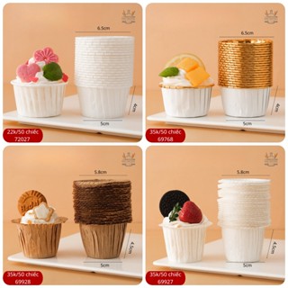 SET 50 CỐC ĐỰNG BÁNH CUPCAKE GIẤY (NƯỚNG ĐƯỢC TRONG LÒ)