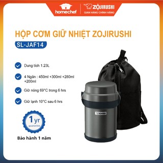 Hộp cơm giữ nhiệt 4 ngăn Zojirushi 1.27L SL-JAF14, sản xuất Thái Lan, bảo hành giữ nhiệt 1 năm | Hàng chính hãng