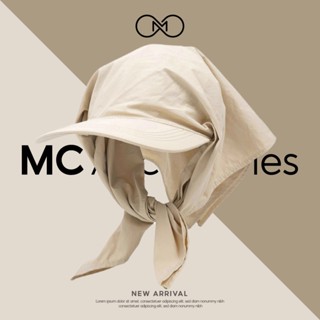 Mũ Trùm Đầu Jennie Trơn Basic MC Accessories  Kiểu Nón Lưỡi Trai Kèm Khăn Trùm Đầu Đa Năng Tạo Nhiều Kiểu Dễ Thương