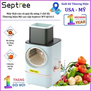 Máy thái rau củ quả đa năng 3 chế độ, thương hiệu Mỹ cao cấp Septree WT-QC613