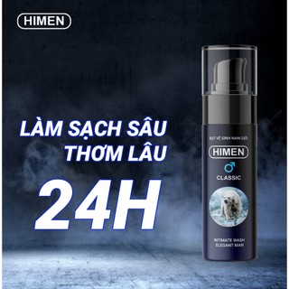 Dung dịch vệ sinh nam, bọt vệ sinh nam himen ion bạc, khử mùi, ngăn nấm, mềm da 100 ml