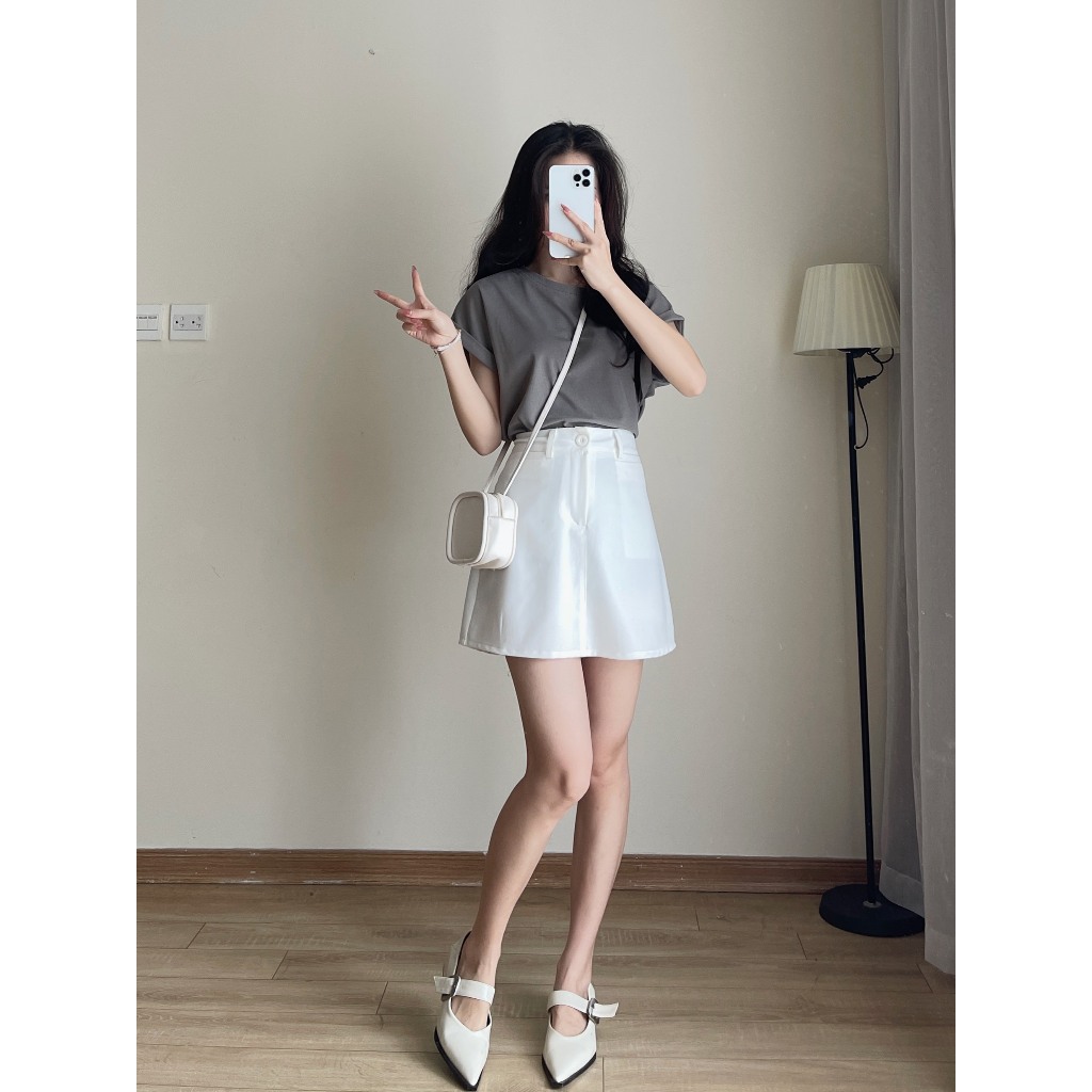 Áo Thun Tổ Ong Kiểu Tay Hến, Áo Phông Cộc Tay Cổ Tròn Form Vừa, Áo Kiểu Basic Trơn Chất Vải Co Dãn Thoáng Mát Miho House | BigBuy360 - bigbuy360.vn