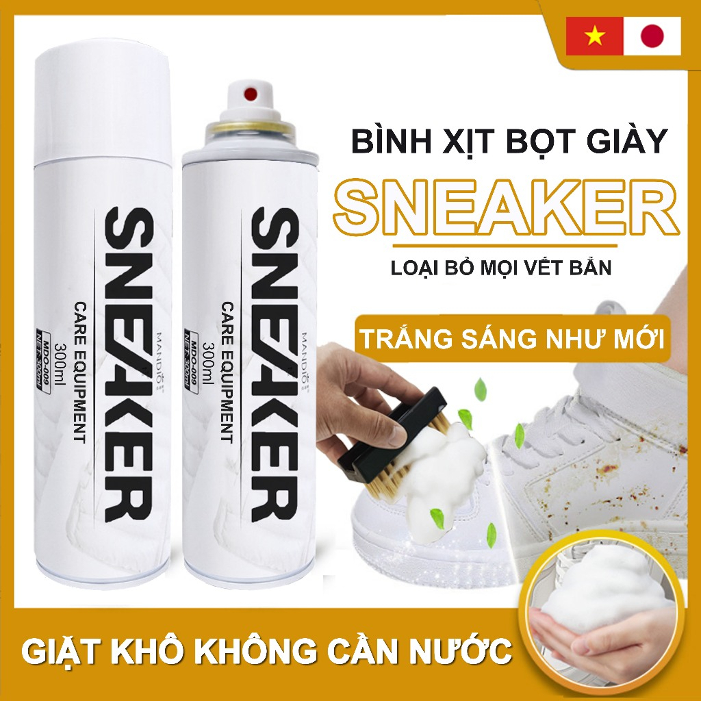 Chai xịt tạo bọt vệ sinh giày Sneaker cao cấp- LUCKY MART