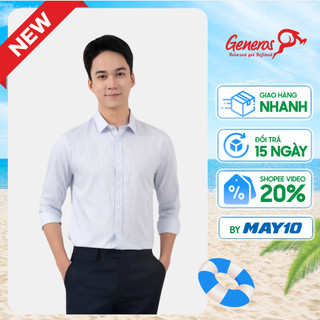 Áo sơ mi nam GENEROS AD149 áo sơ mi nam dài tay kẻ caro Slimfit ôm vừa