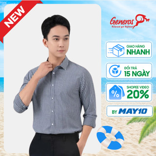 Áo sơ mi nam GENEROS AK540 010124077MF áo sơ mi nam dài tay Slimfit ôm vừa