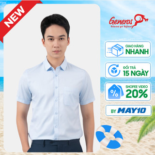 Áo sơ mi nam cộc tay ADF175 010124121MF GENEROS Slimfit trẻ trung Áo sơ mi công sở