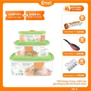Bộ 3 hộp nhựa đựng thực phẩm COMET CH16-18