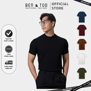 Áo thun nam cổ tròn BEN & TOD 20219 vải cotton form body trẻ trung thanh lịch đơn giản basic cao cấp 219