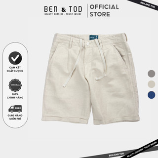 Quần đùi quần short linen nam BEN & TOD 20393 cotton 100% co giãn 4 chiều thoáng mát