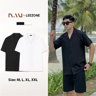 Áo sơ mi nam Cuban Shirt Form rộng chất vải lụa mềm mịn thoáng mát không nhăn| Áo sơ mi Trắng Trơn, Đen Trơn LỤA