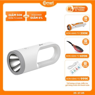 Đèn Sạc LED 2 Trong 1 COMET CRT455 công suất 11.5W vừa đèn pin vừa đèn bàn tích điện, có điều chỉnh độ sáng
