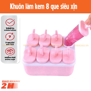 Khuôn Làm Kem, Bánh Kẹo Bằng Nhựa 8 Que Tiện Dụng Vega365.vn