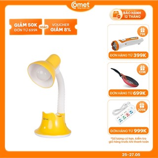 Đèn Bàn Học Sinh Comet CT413 Nhựa ABS, Đui Đèn E27, Thiết Kế Đa Dụng Bắt Mắt, Có Ngăn Đựng Bút ( Đã bao gồm bóng 5W)