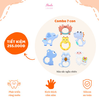 Ngậm nướu silicone HINATA hình thú - Làm chậm cơn đau và ngứa nướu khi bé mọc răng