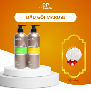 Dầu gội đầu KERATIN MARUBI cặp dầu gội xả phục hồi hư tổn giảm rụng tóc 750ml chính hãng